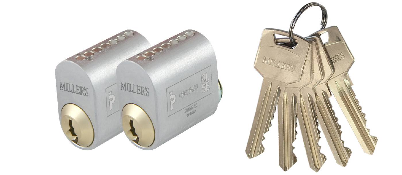 Cylinder 71237 2st lika låsning MILLERS – bild 1