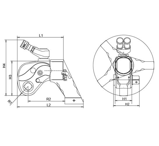 Hydraulisk momentnyckel WREN ATW med fyrkantstapp – bild 2