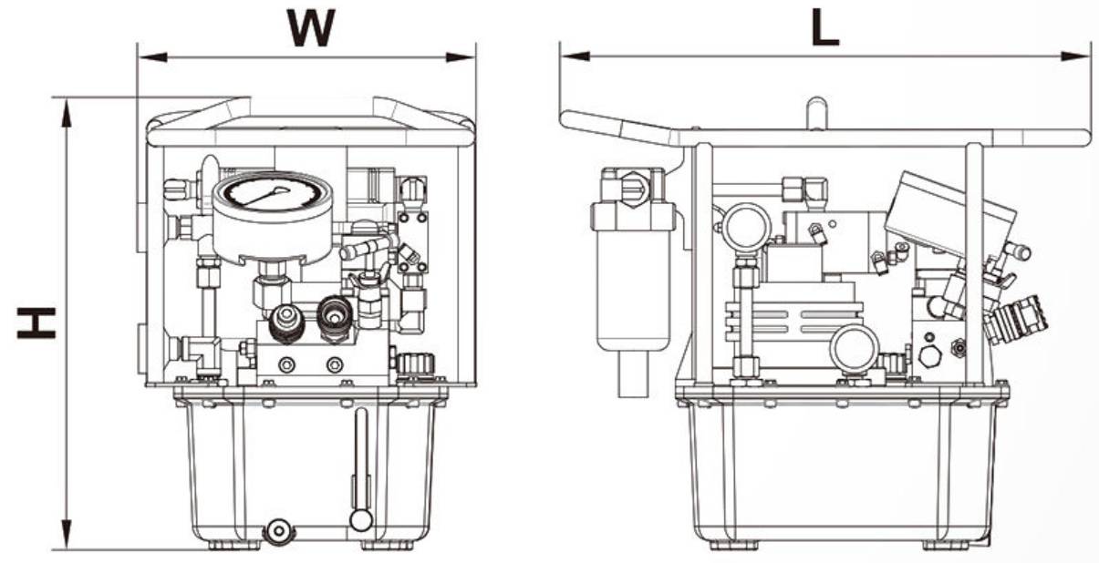 Hydraulpump Wren LP3, dubbelverkande pneumatisk – bild 2