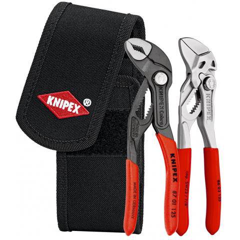 Tångsats med minitänger i Knipex bältesväska