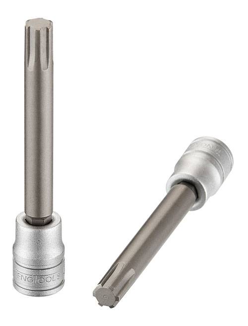 Lång RIBE-bitshylsa Fyrkantsfäste 0.375inch . Teng Tools M382704, CM382710-C