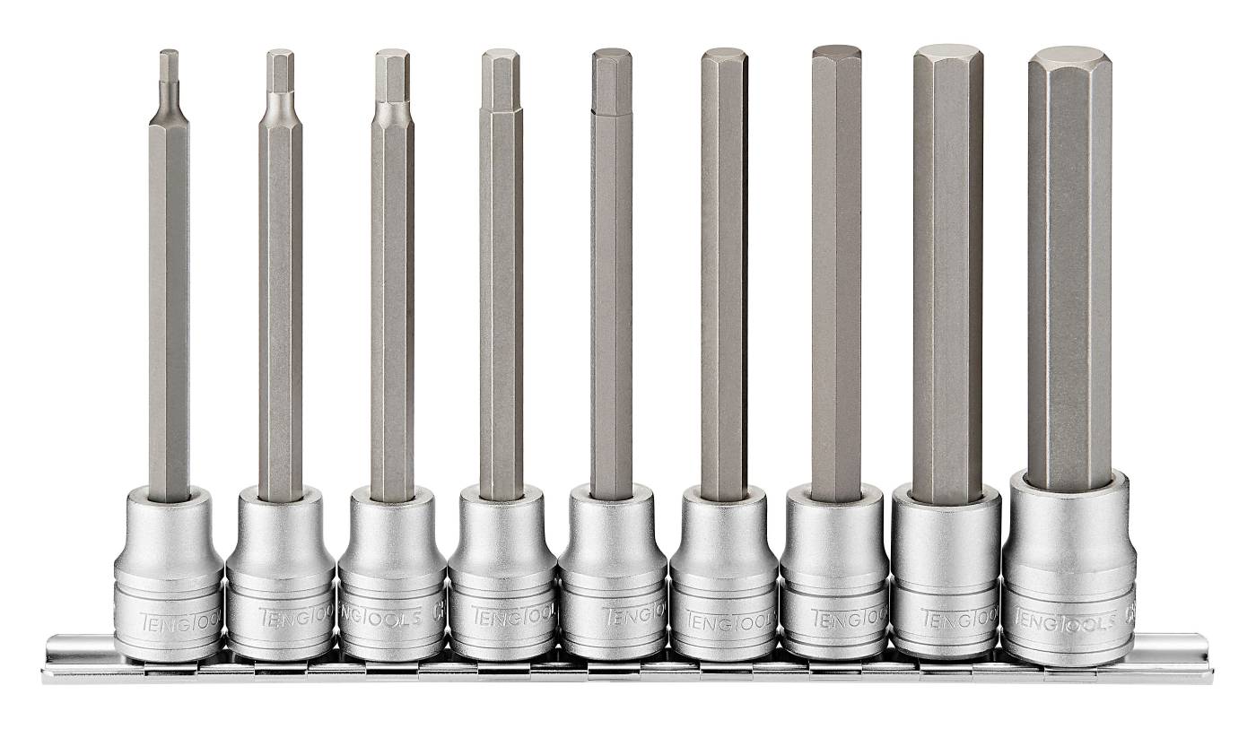 Hylssats med sexkantbits. Fyrkantsfäste  ''3/8 Teng Tools M3809