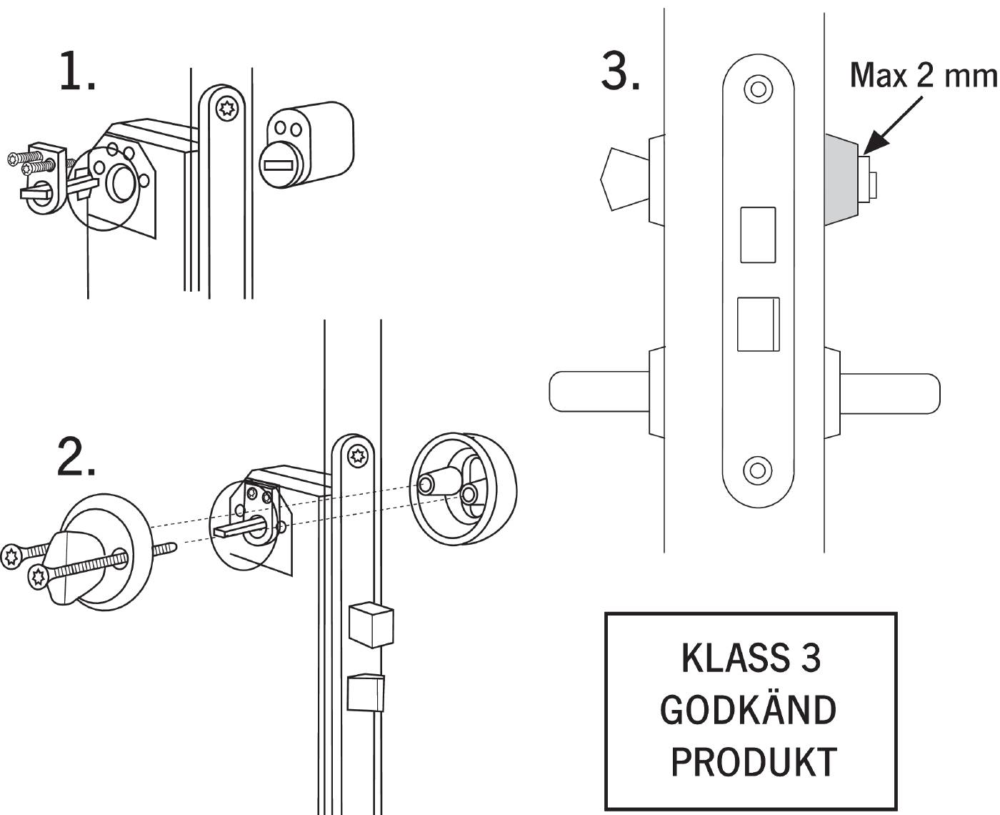 Cylinder 71237 2st lika låsning MILLERS – bild 2