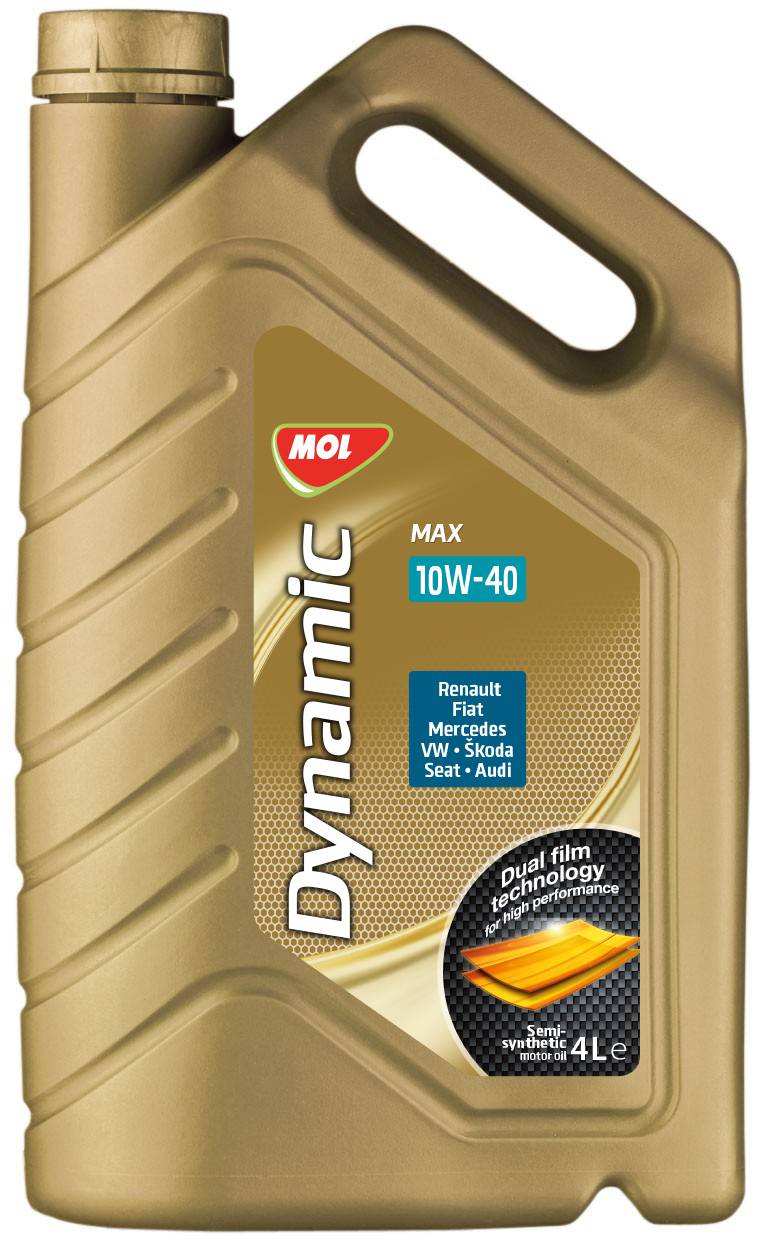MOL Dynamic Max 10W-40 halvsyntetisk motorolja – bild 2