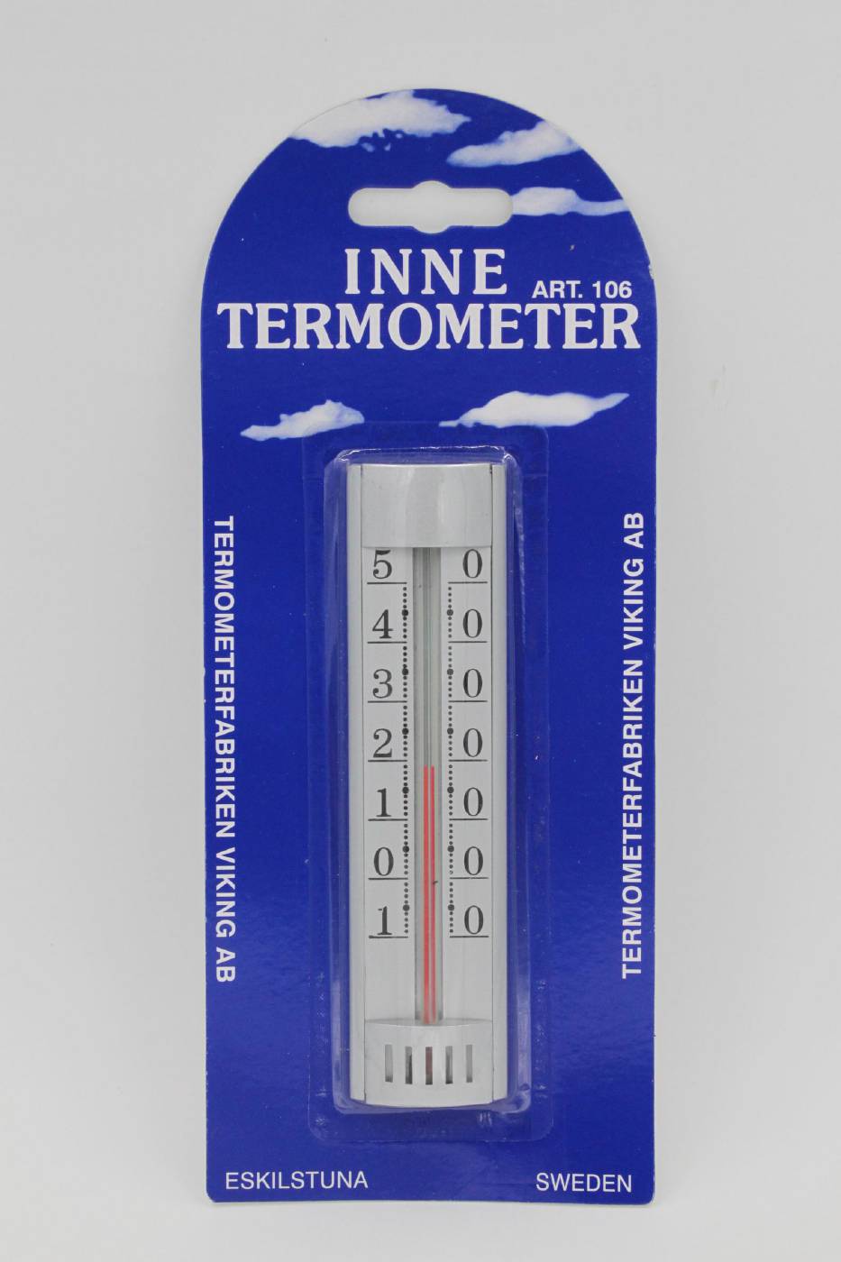 Termometer inomhus/utomhus Termometerfabriken Viking – bild 1