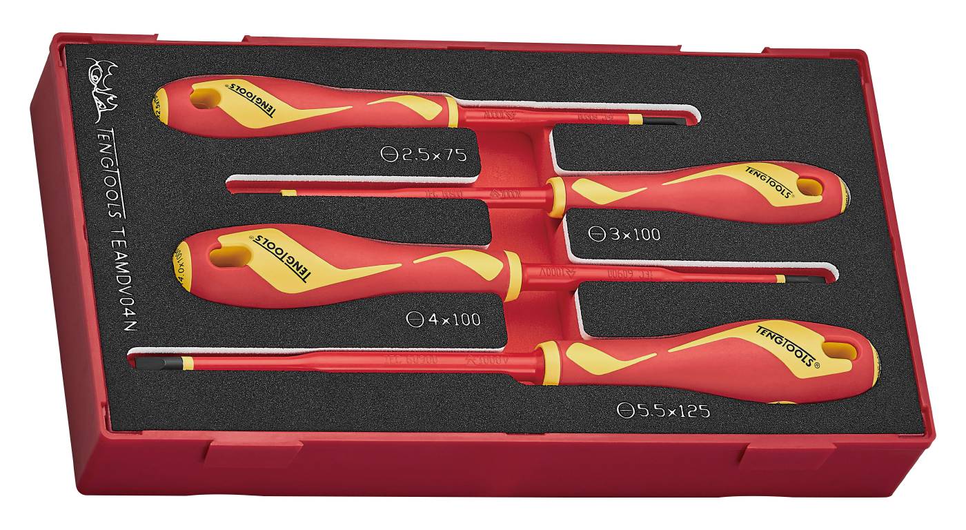Skruvmejselsats Teng Tools TEAMDV04N 1000 V