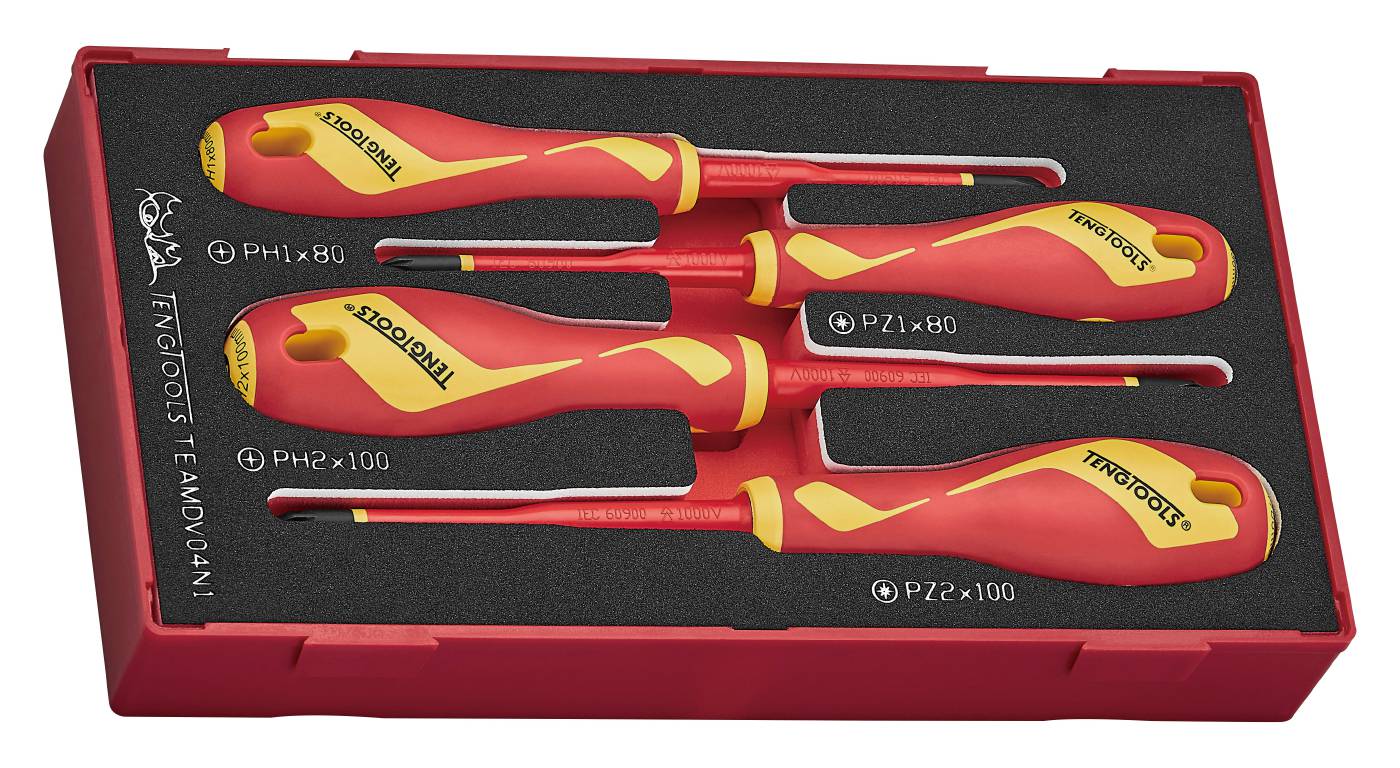 Skruvmejselsats Teng Tools TEAMDV04N1 1000 V