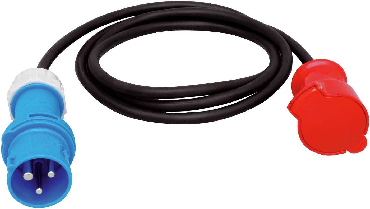 Övergångsadapter med kabel CEE 216-6 - schuko MALMBERGS