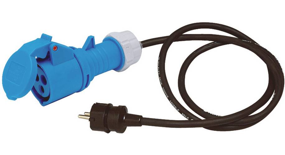 Övergångsadapter med kabel schuko - CEE 216-6 MALMBERGS
