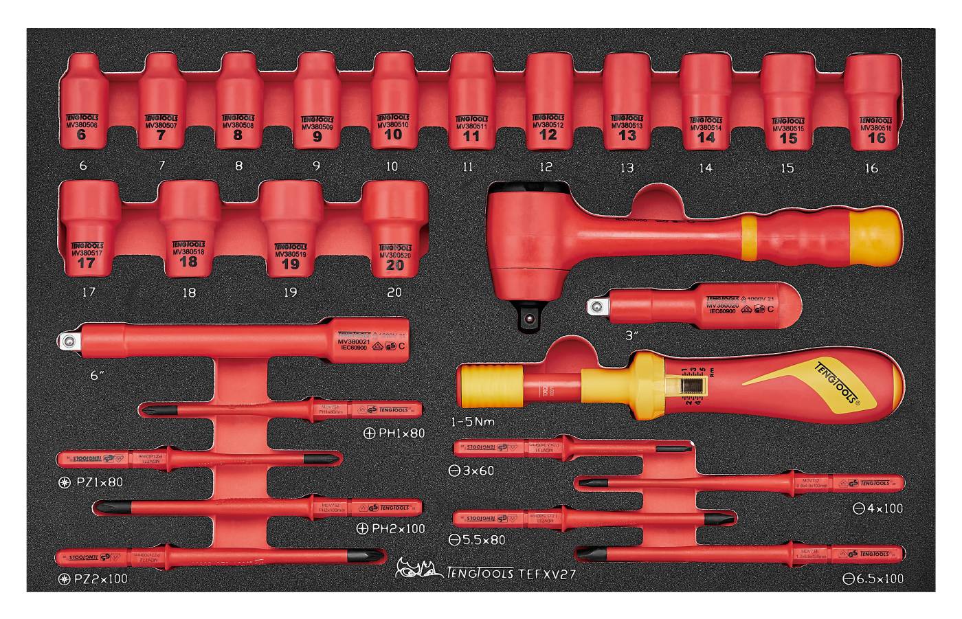 Verktygssats Teng Tools TEFXV27 1000 V