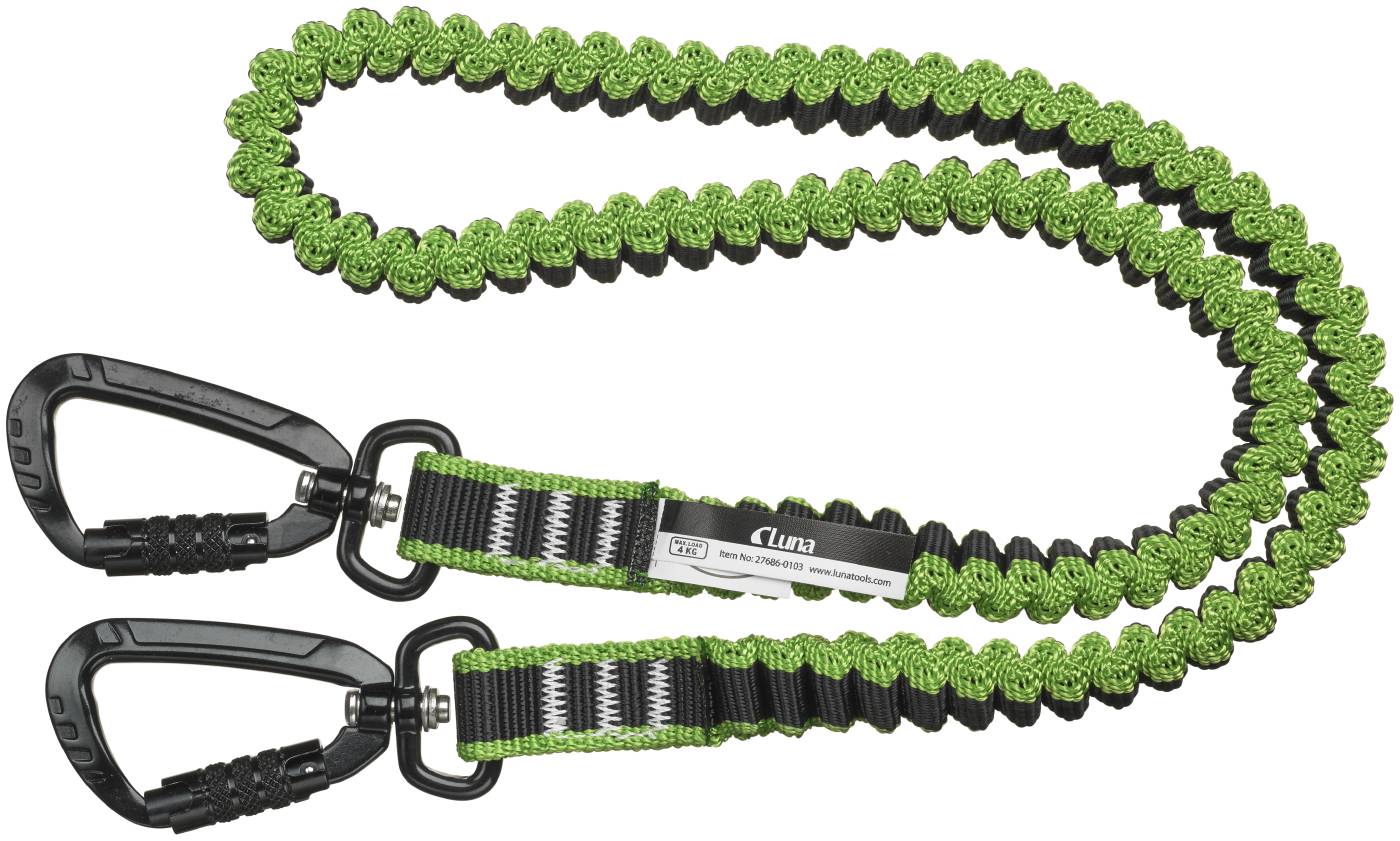 Stropp elastisk med karbinhakar