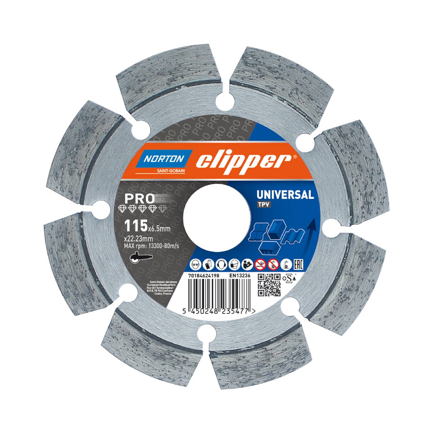 Diamantkapklinga Norton Clipper Pro Universal TP-V