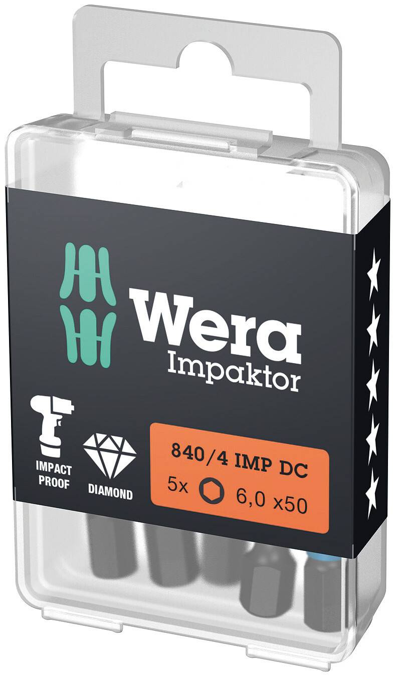 Bitspaket 840/4 IMP DC 6-kant Wera – bild 1