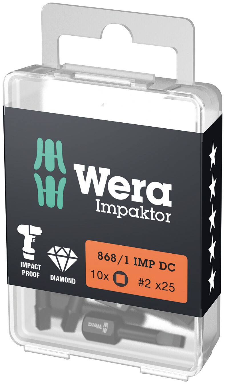 Bitspaket 868/1 IMP DC  4-kant Wera