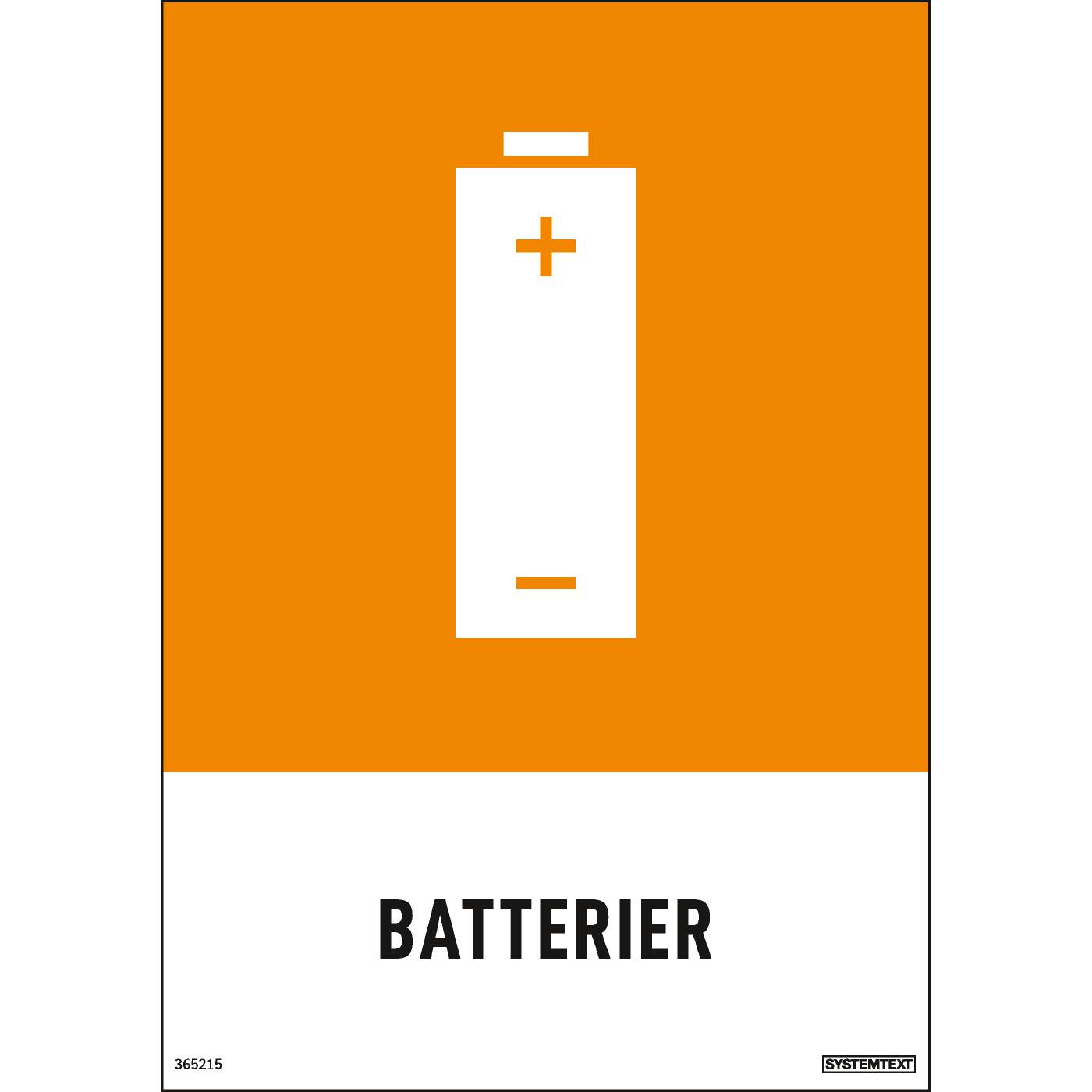 Miljödekal Batterier