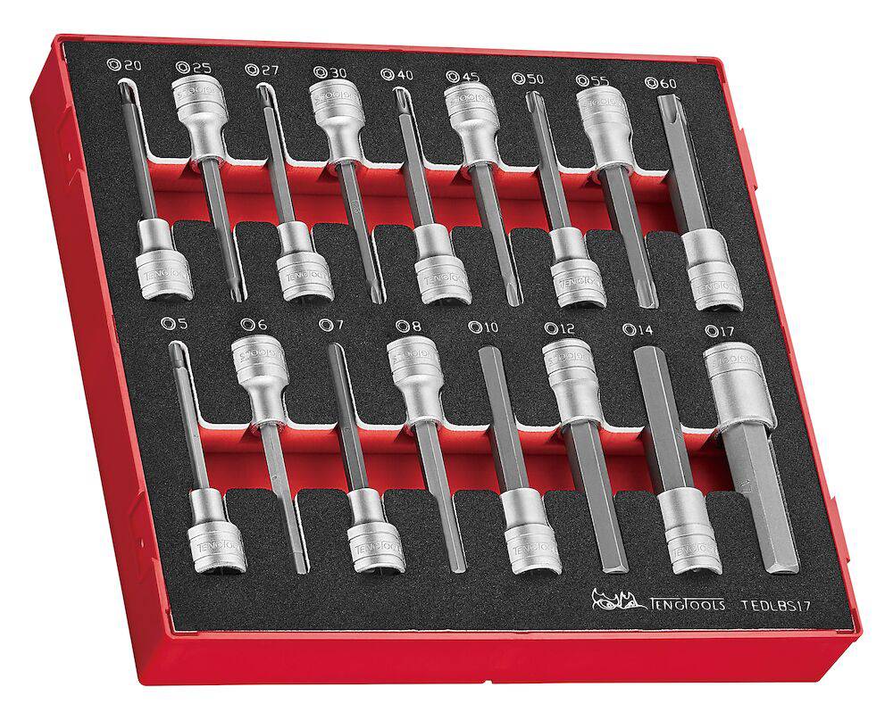 Hylsbitssats långa 1/2”-fäste TengTools TEDLBS17 – bild 2