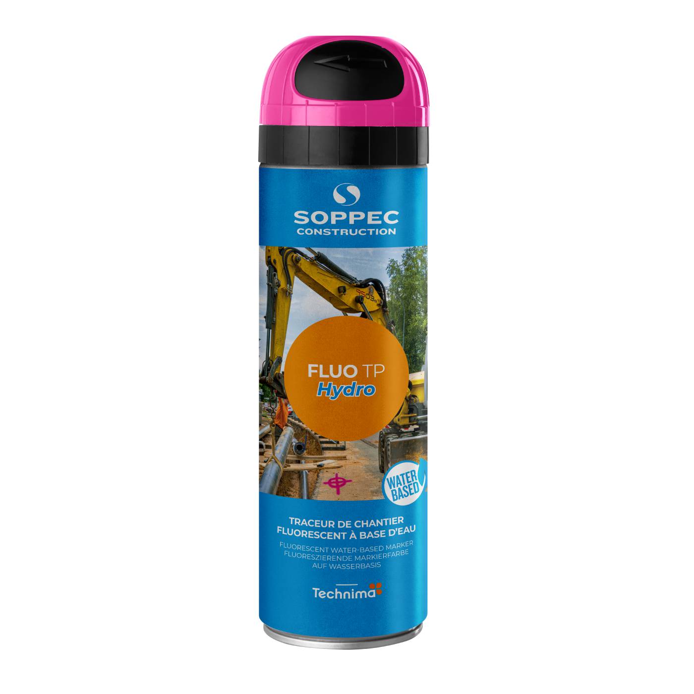 Märkfärg Soppec Fluo TP hydro 500 ml, fluorescerande – bild 1
