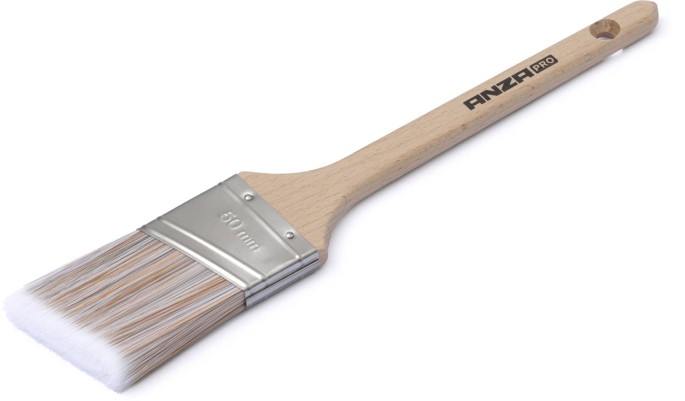 Vinklad platt pensel Super Soft ANZAPRO Trä