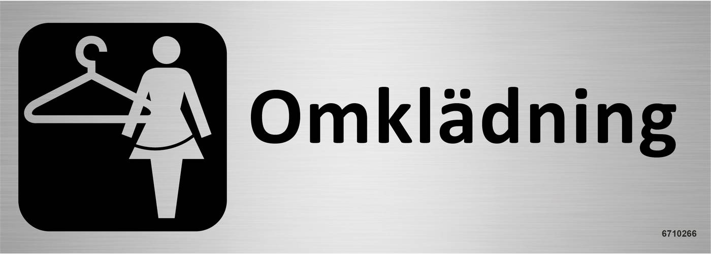 Trivselskylt Unigraphics Omklädning dam