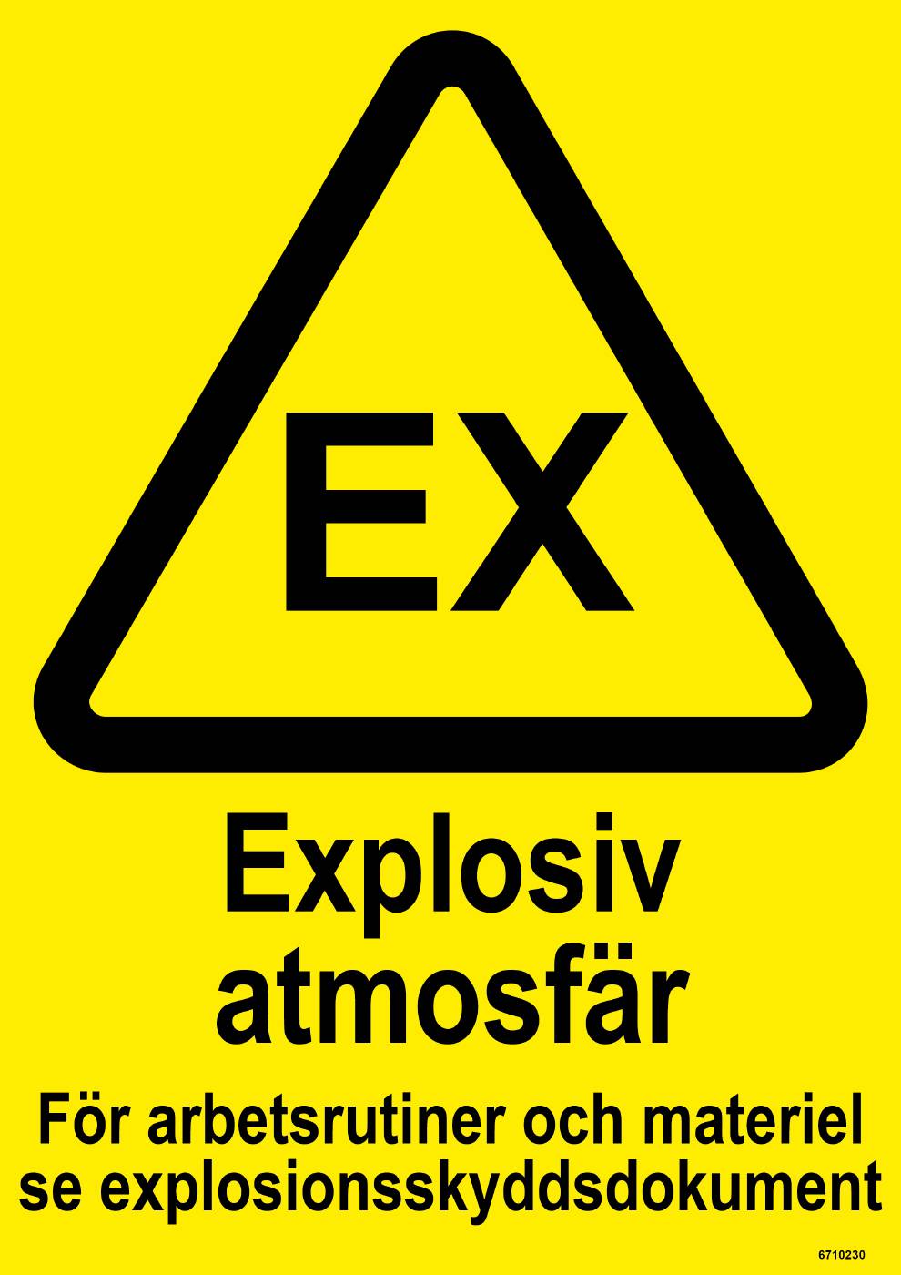 Varningsskylt Unigraphics Explosiv atmosfär