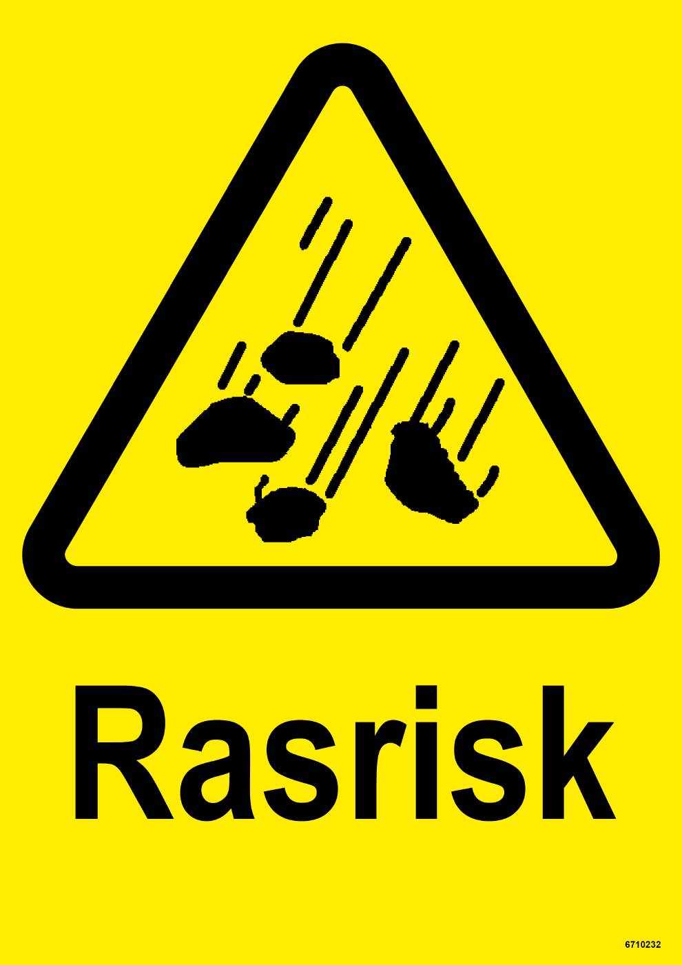 Varningsskylt Unigraphics Rasrisk