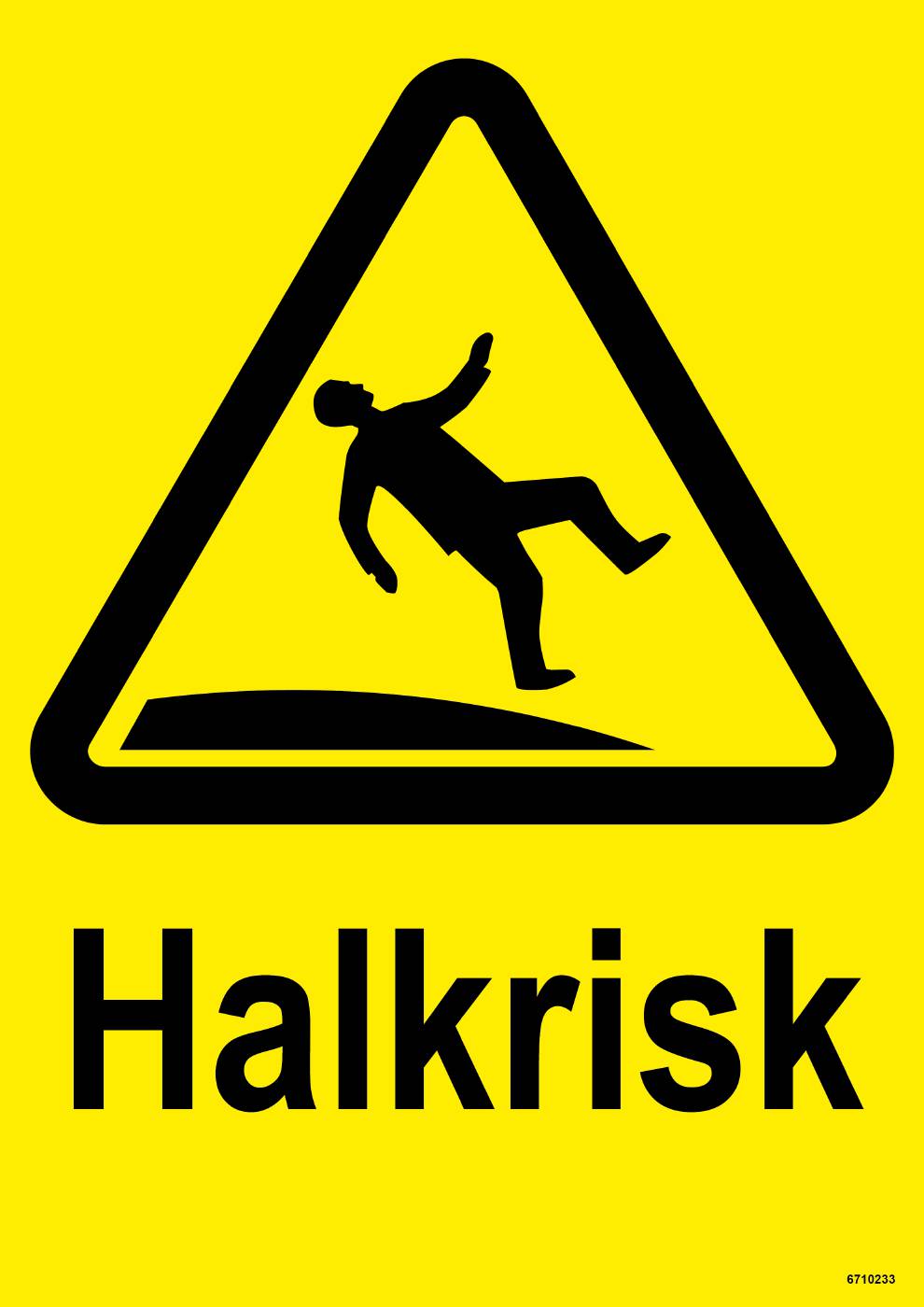 Varningsskylt Unigraphics Halkrisk