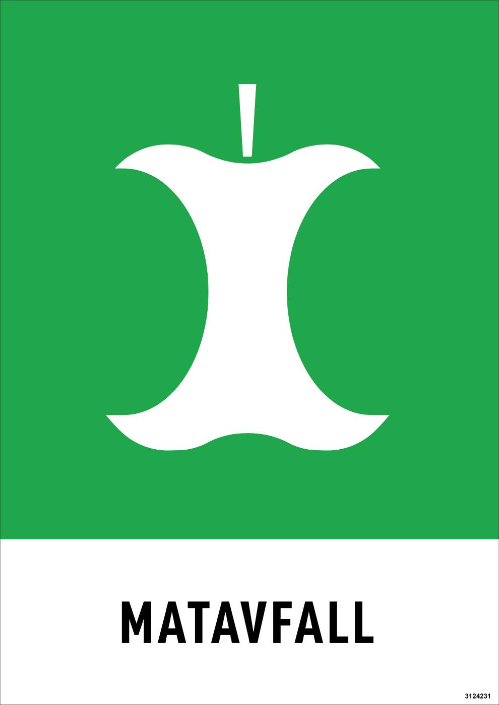 Miljödekal Unigraphics Matavfall