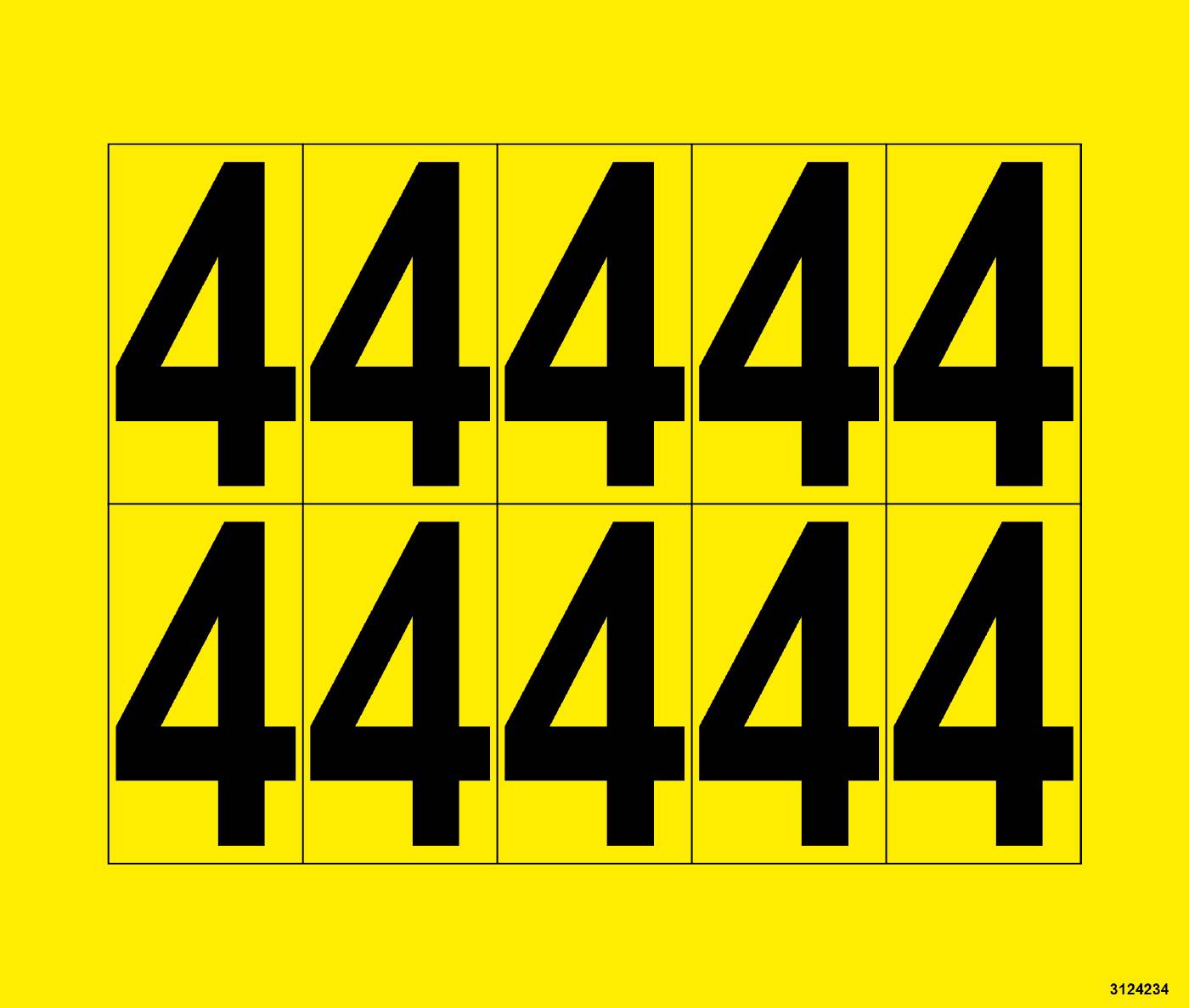 Dekal lagermärkning Unigraphics Siffror