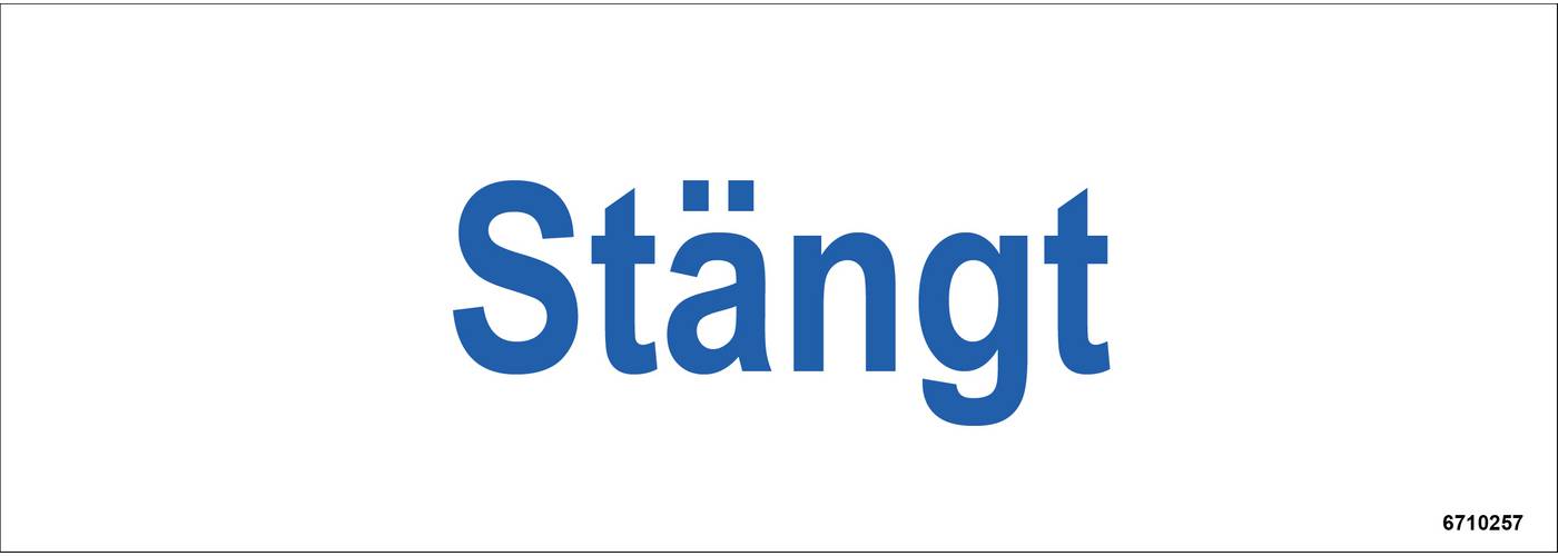 Ordningsskylt Unigraphics Stängt