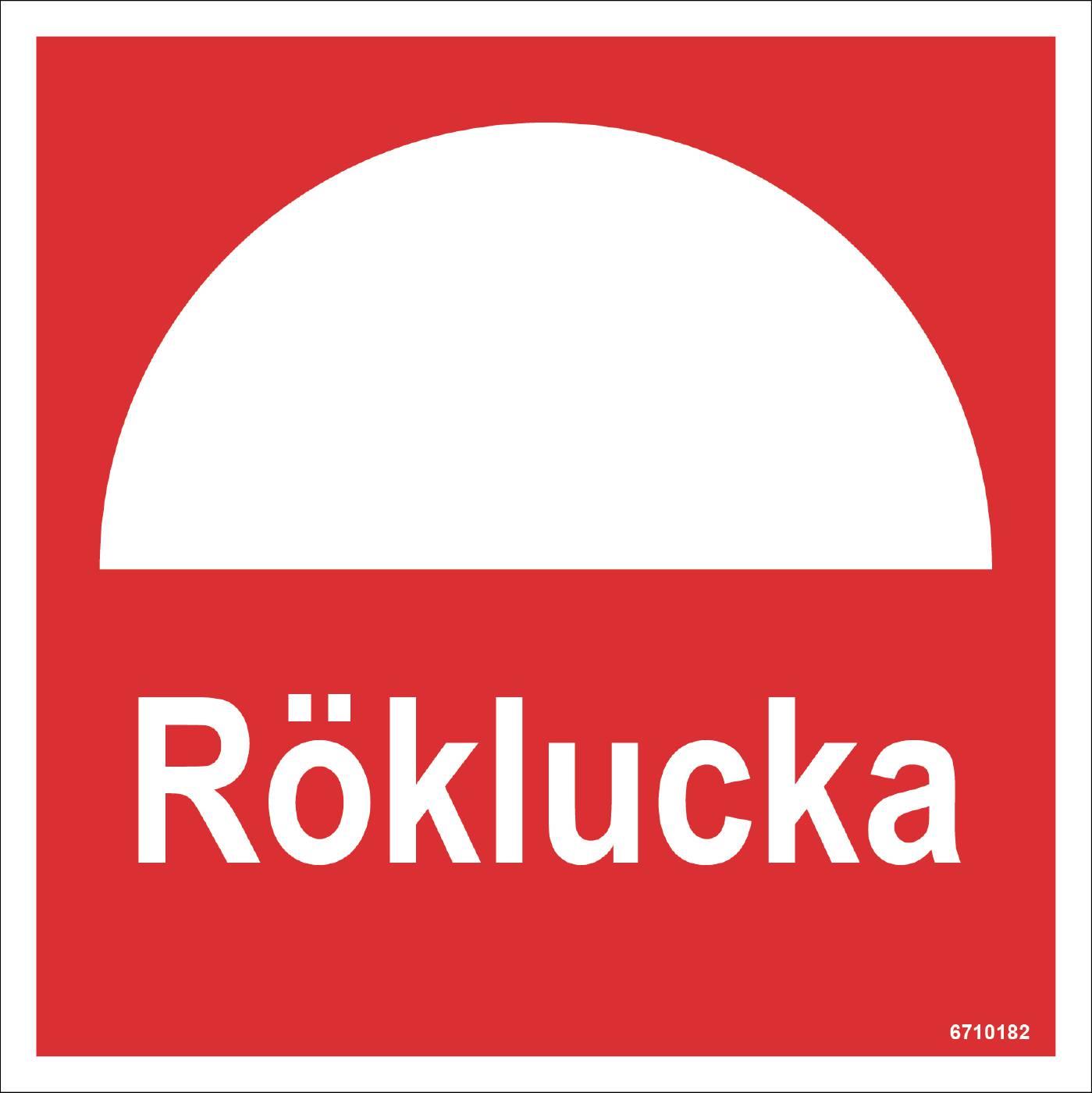Brandskylt Unigraphics Röklucka