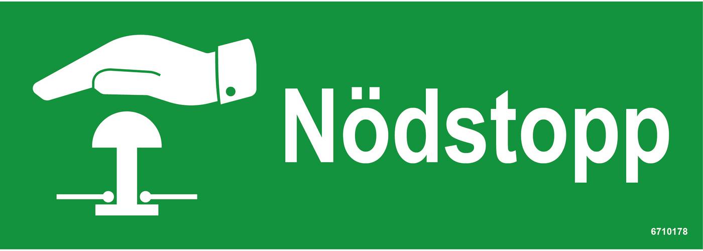 Nödskylt Unigraphics Nödstopp