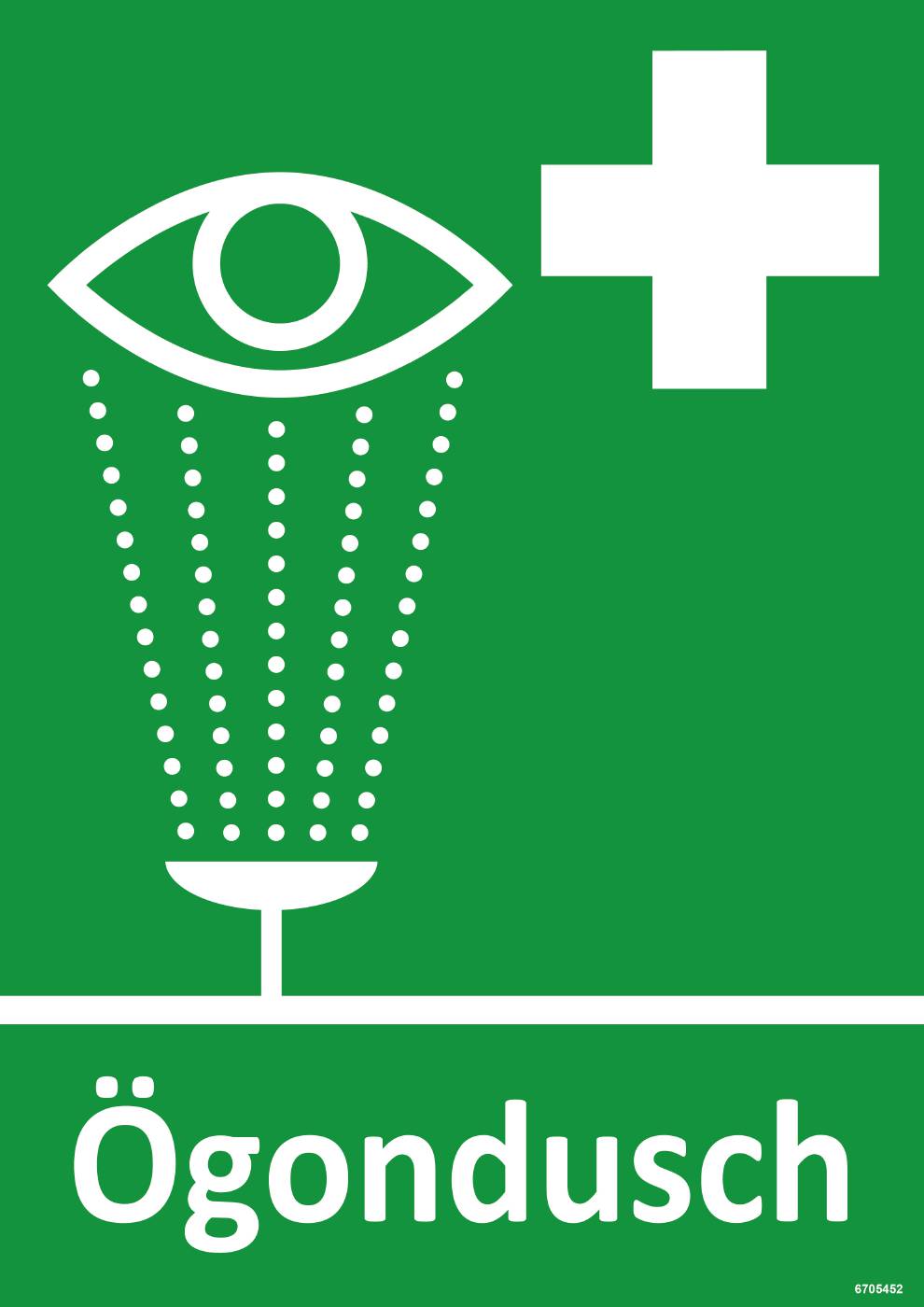 Nödskylt Unigraphics Ögondusch