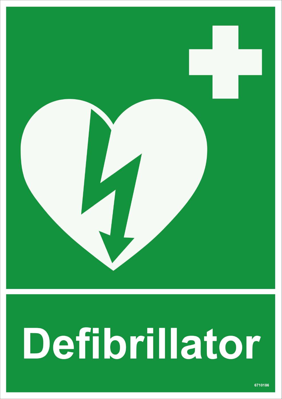Nödskylt Unigraphics Defribrillator