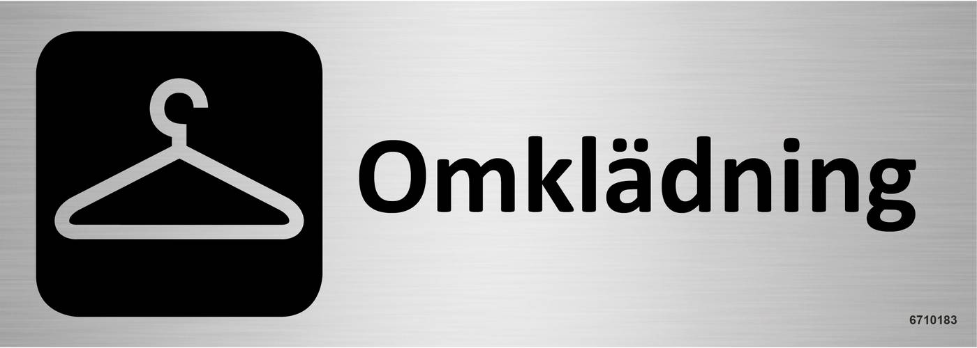Trivselskylt Unigraphics Omklädning