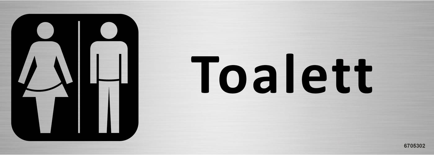Trivselskylt Unigraphics Toalett Dam/Herr