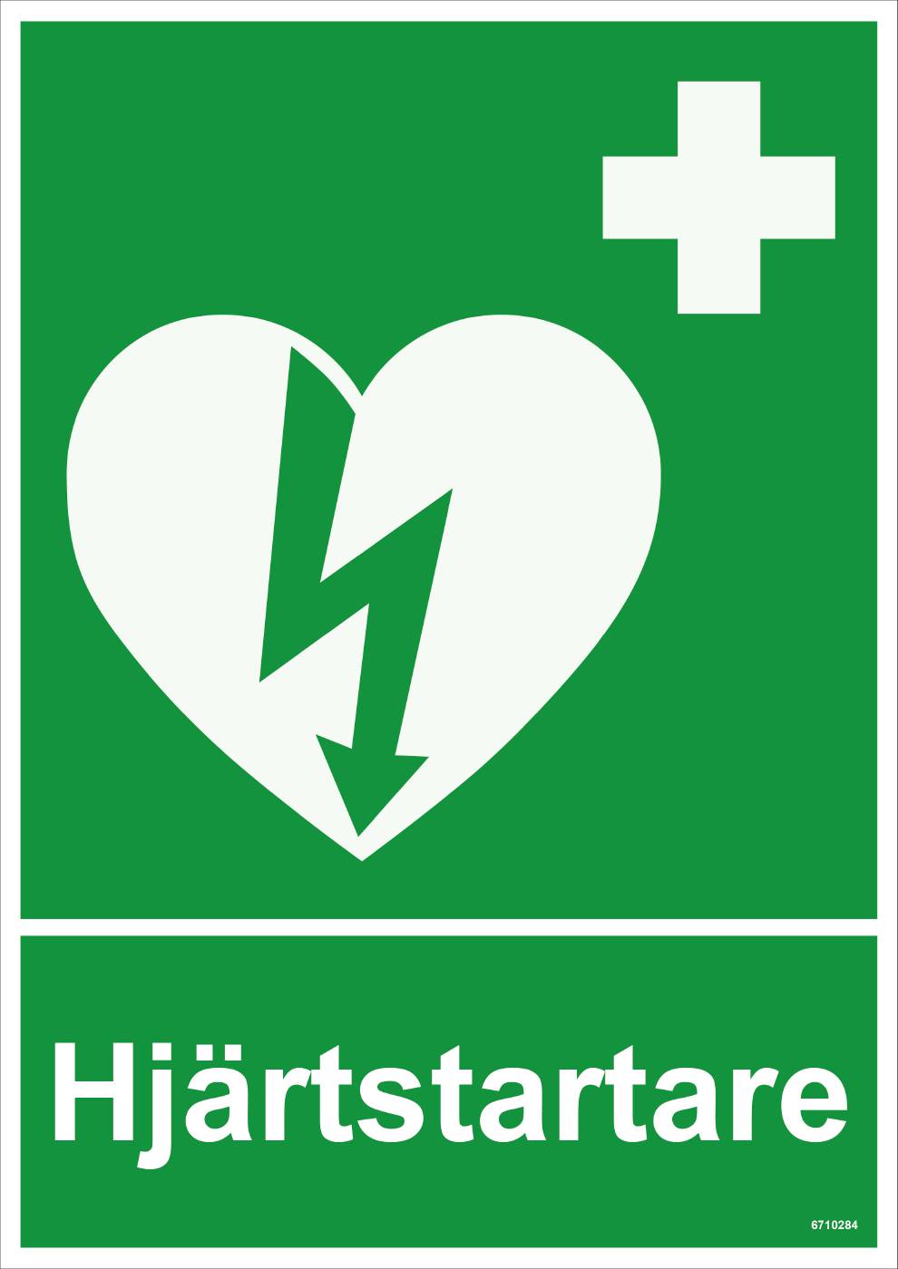 Nödskylt Unigraphics Hjärtstartare