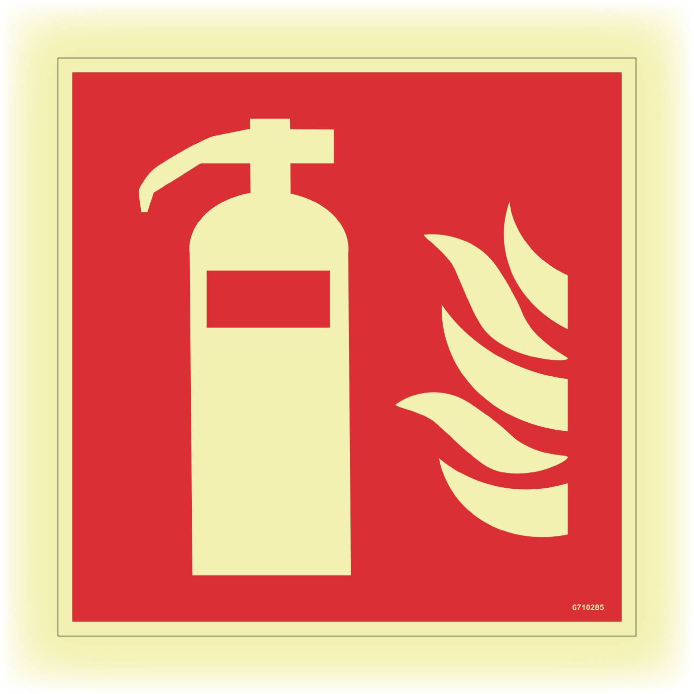 Brandskylt Unigraphics Brandsläckare kantbockad ISO