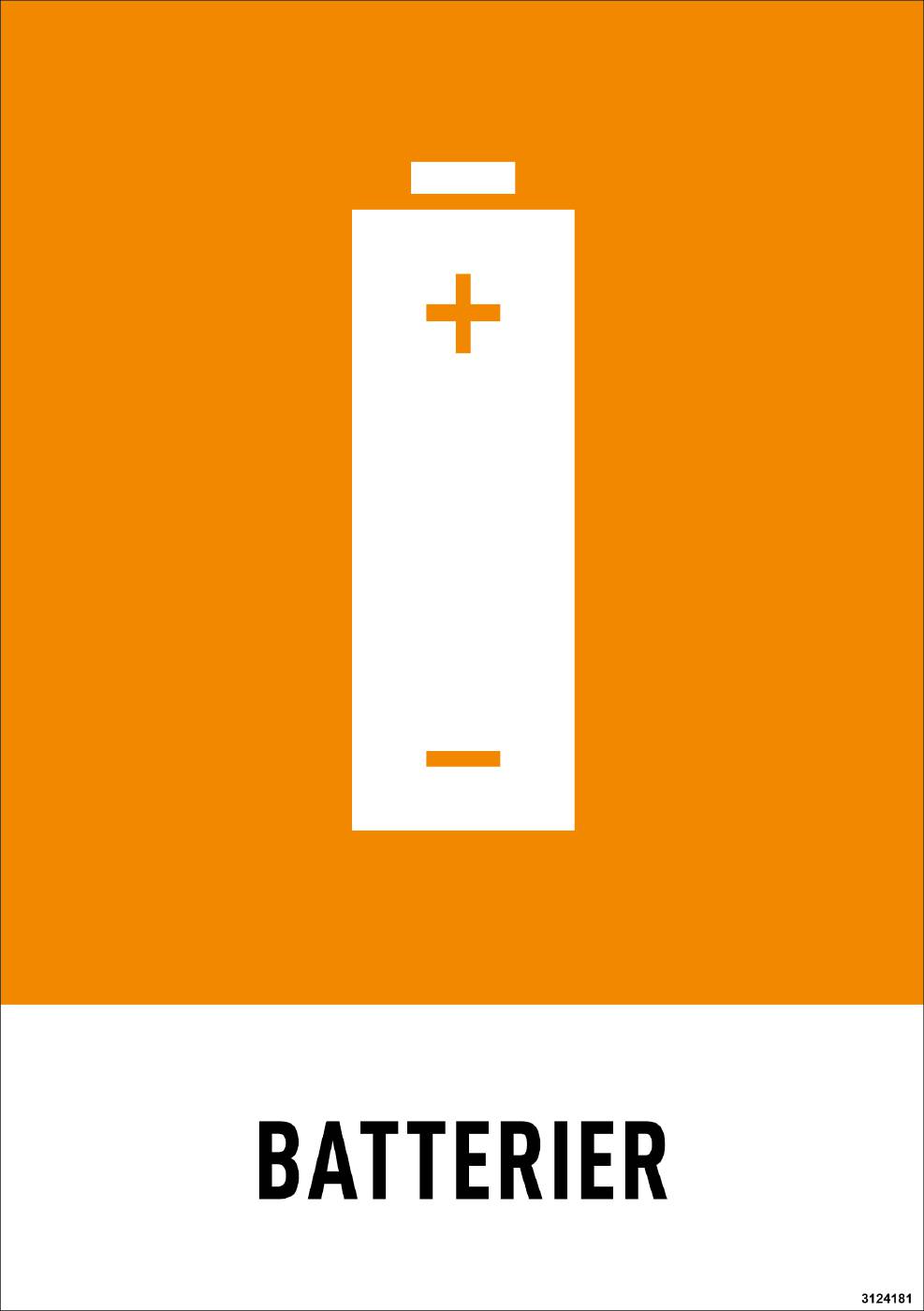 Miljödekal Unigraphics Batterier