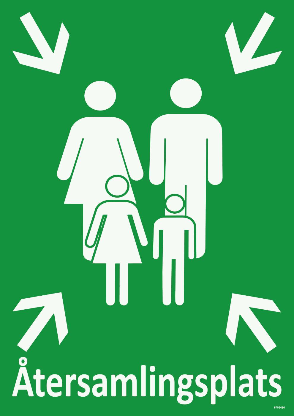 Nödskylt Unigraphics Återsamlingsplats