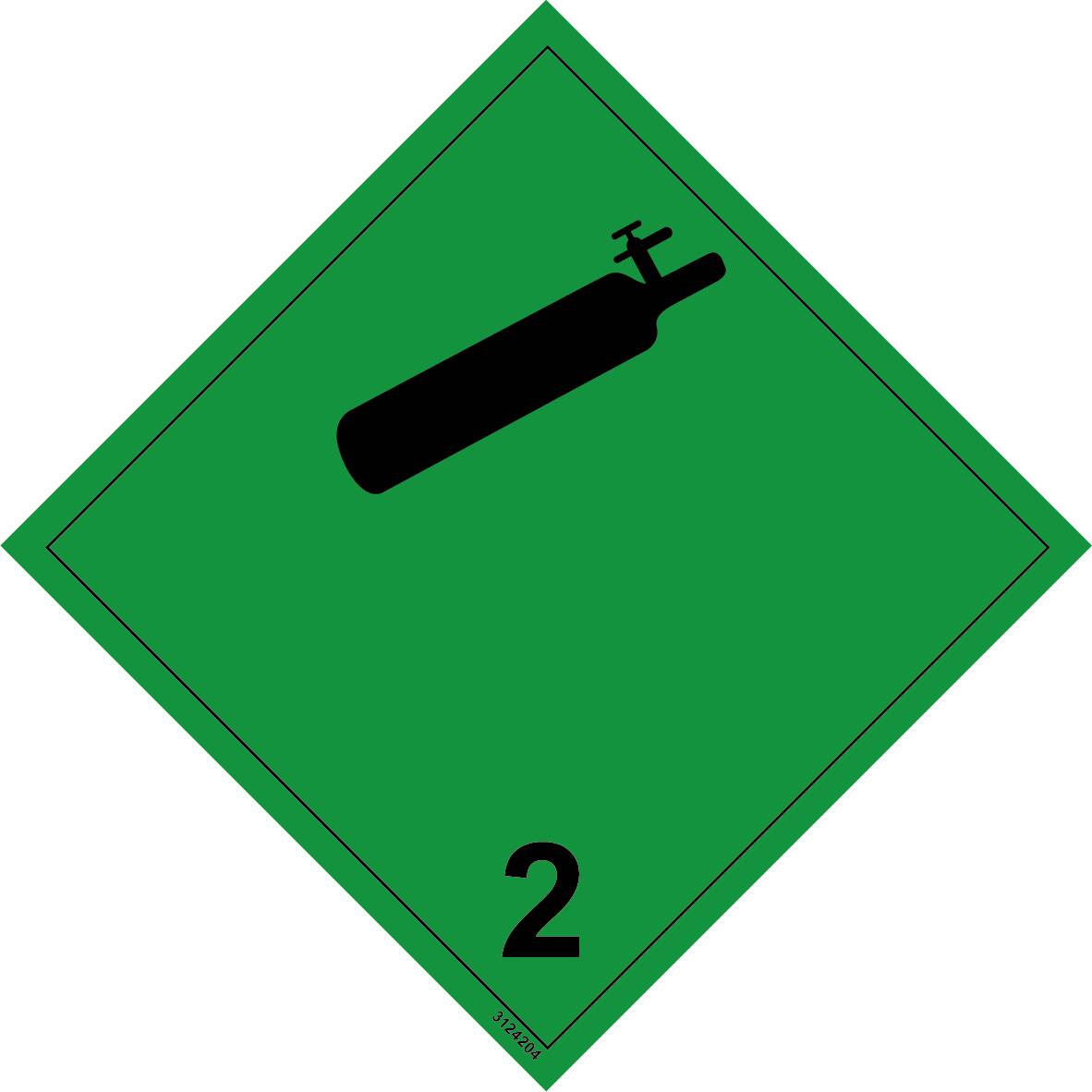 Dekal Unigraphics Kemiska risker ADR Ej brandfarliga, ej giftiga gaser 2.2