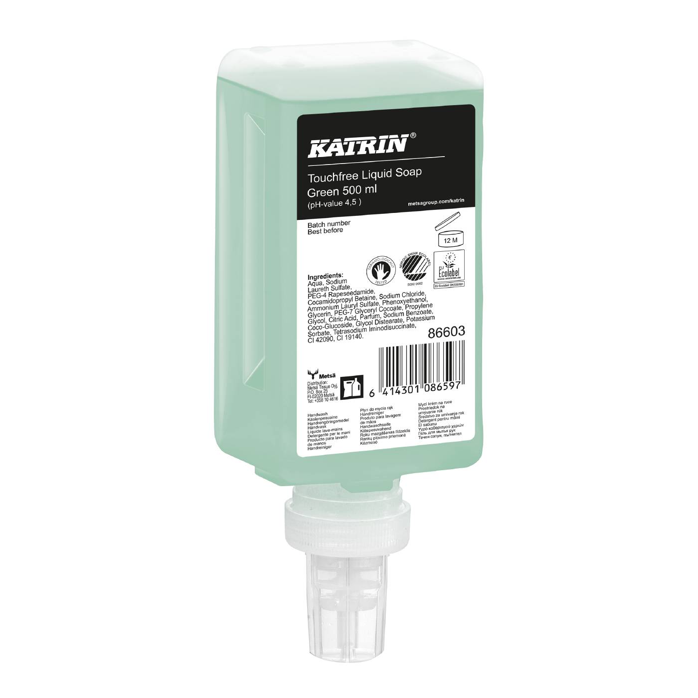 Handtvål Katrin Green Touchfree för tvåldispenser 500 ML – bild 1