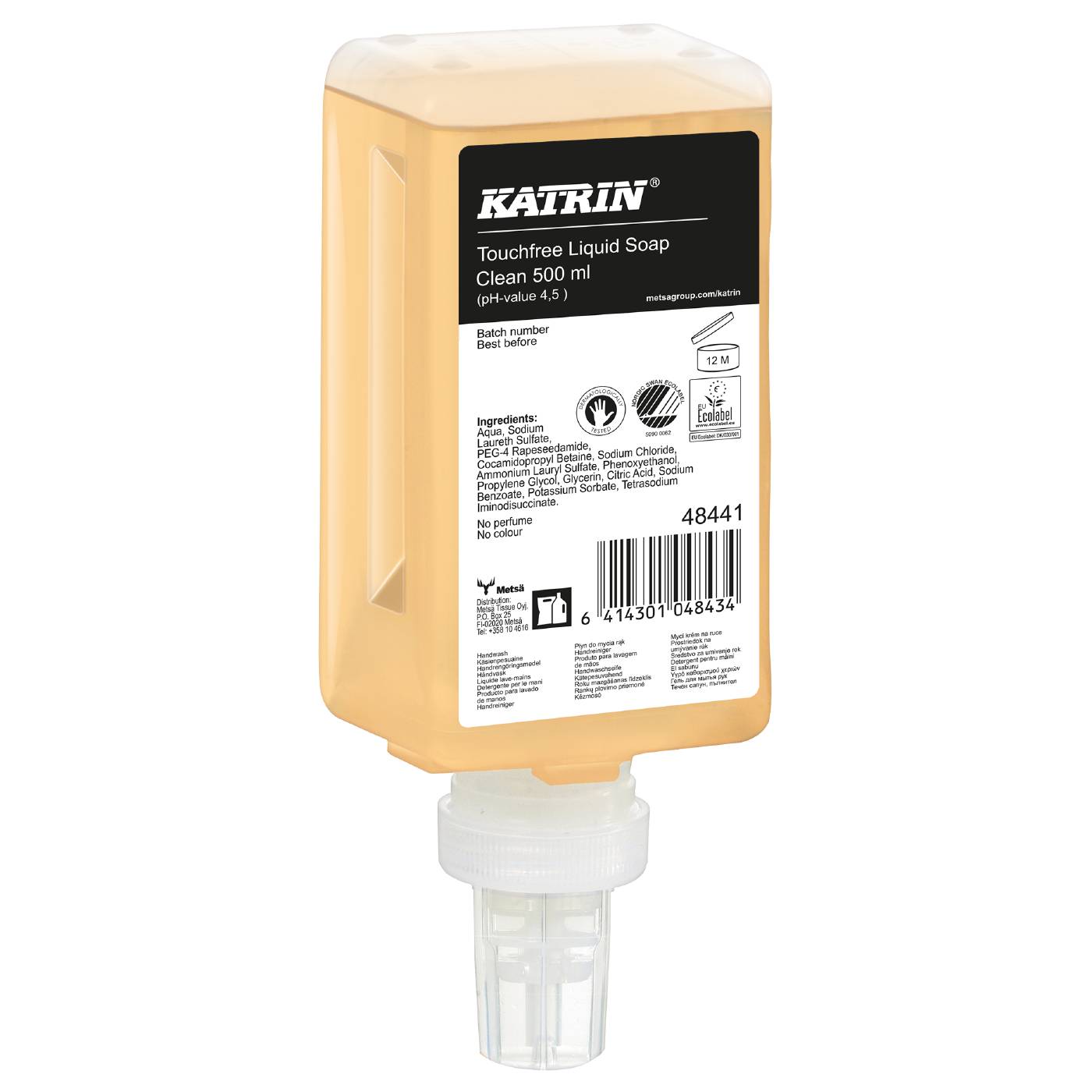 Handtvål Katrin Clean Touchfree för tvåldispenser 500 ML