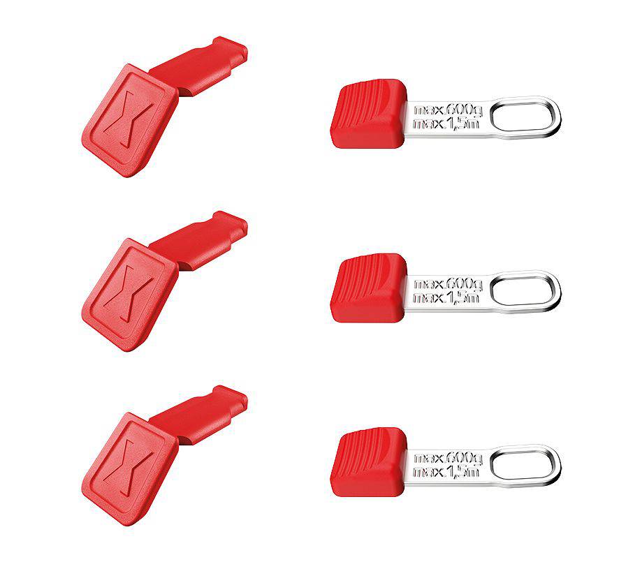 Clips med färgkod och clips för verktyg med fallskydd Knipex