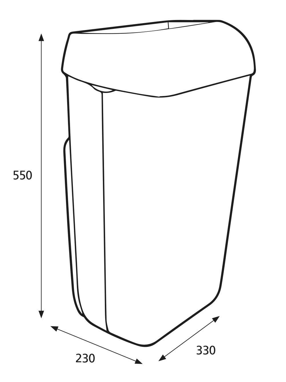 Papperskorg Katrin 25 och 50 liter – bild 4