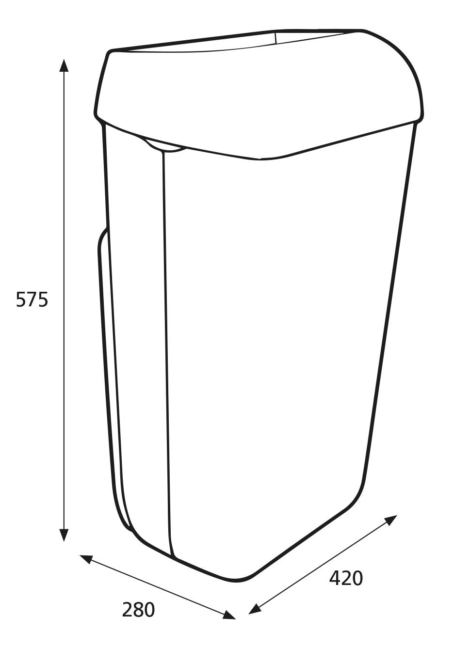 Papperskorg Katrin 25 och 50 liter – bild 4