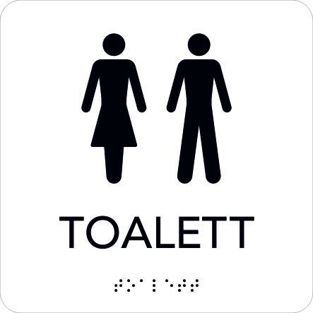 Taktil Skylt Toalett Unigraphics