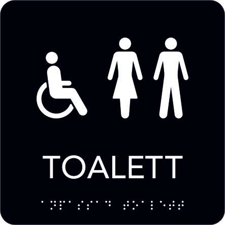 Taktil Skylt Rullstol/Toalett Unigraphics