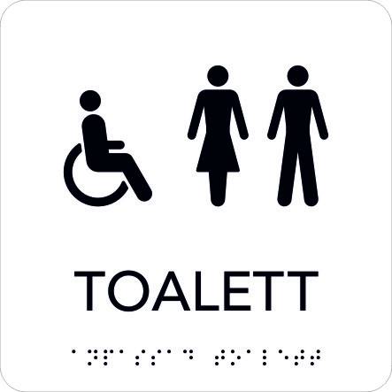 Taktil Skylt Rullstol/Toalett Unigraphics