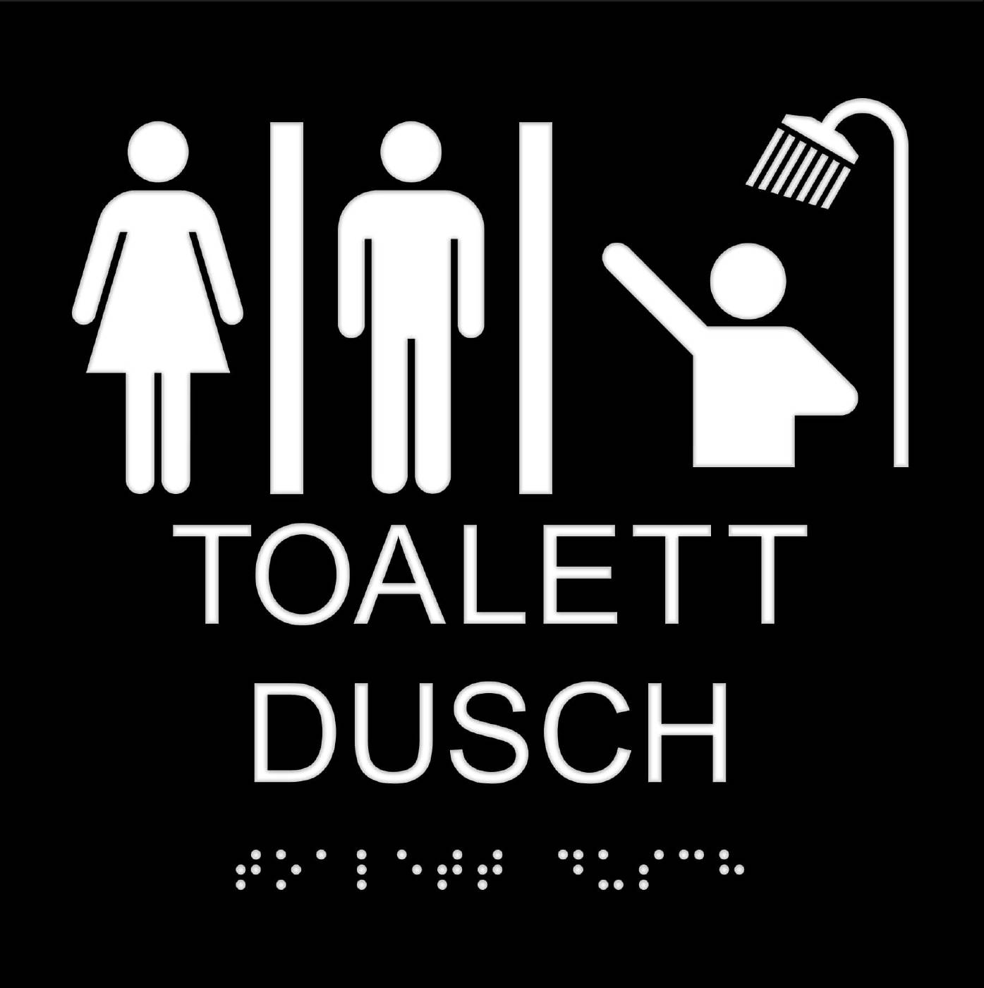 Taktil Skylt Dusch Damer/Herrar Unigraphics
