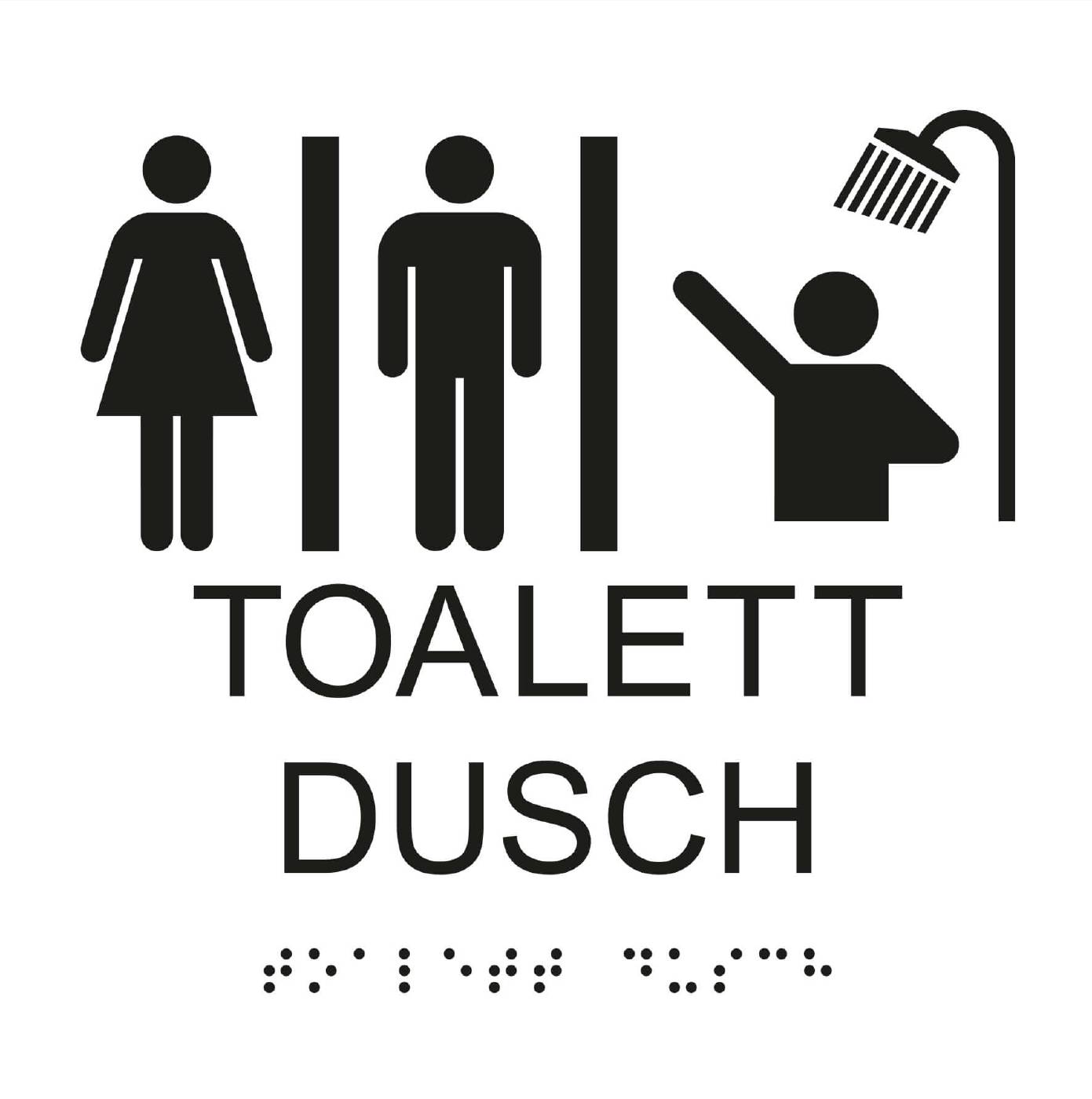 Taktil Skylt Dusch Damer/Herrar Unigraphics